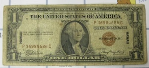 1935 A HAWAII Emergency Issue $1 Silver Certificate Note Bill - Picture 1 of 2