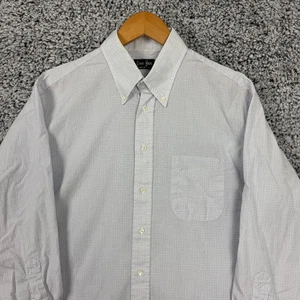 Camisa De Colección Gitman Bros Para Hombres 16.5 33 Blanca Cuadros Abotonada Hecha en EE. UU. Años 90 XL - Imagen 1 de 16