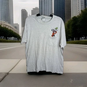 Disney goofy embroidered Men's Grey T-shirt XL made in U.S.A - Picture 1 of 9