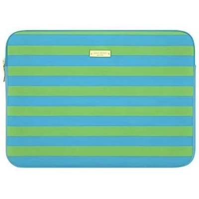 Kate Spade Neoprene Laptop Notebook Sleeve Cover Blue Green Laptops iPads - Image 1 of 4