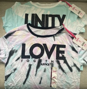 Lot Of 5 Girls Justice T-shirt/Tank Tops. Size S 7/8.NWT - Picture 1 of 7
