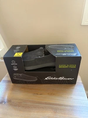 Zapatilla de gamuza para hombre Eddie Bauer espuma viscoelástica - GRIS - TALLA: M (8-9) LEER MÁS ABAJO Foto 1 de 4