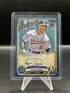 2019 Topps Gypsy Queen Khris Davis Indigo Auto /150 #GQA-KD Athletics  - Picture 1 of 2