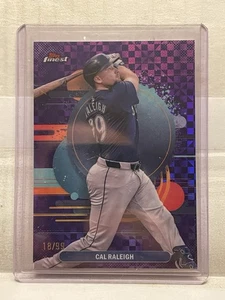 2025 Topps Finest  Cal Raleigh Uncommon #111 Purple Checkerboard #/99 - Picture 1 of 3