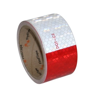 FindTape Microprismatic Reflective Conspicuity Tape: 2 in. x 15 ft. 11 in. Red 7 - Image 1 of 4