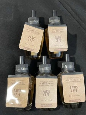 ¡NUEVO! LOTE DE 5 bombillas de recarga de flores de pared Bath & Body Works PARIS CAFÉ Foto 1 de 2