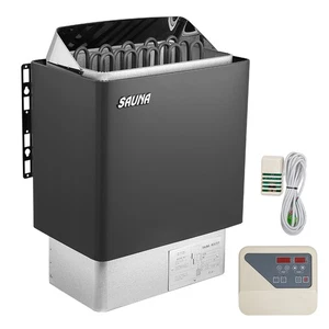 9kW Elektrischer Saunaofen mit Digitalem Regler Tragbare Saunaheizung für 9-13m³ - Bild 1 von 14