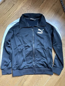 Puma Retro Track Jacket Mens Sz S Black Full Zip T7 Track ‘68 Model Throw Back - Bild 1 von 13