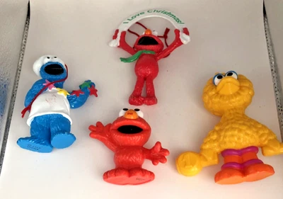 Sesame Street Figures Lot Of 4 2” To 4” Ornaments And Figures See Photo - Image 1 of 4
