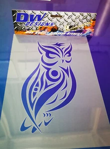 Tribal Eule Airbrush Kunst Handwerk Mylar Schablone  - Bild 1 von 1