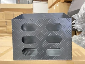 Black ALLOY JERRY CAN HOLDER FOR CANOPY TOOLBOX, TRAILER,CARAVAN, RV 380x200x340 - Picture 1 of 6