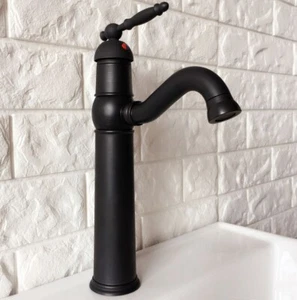 Oil Rubbed Bronze Bathroom Basin Faucet 360 Swivel Spout Kitchen Sink Mixer Tap - Picture 1 of 6