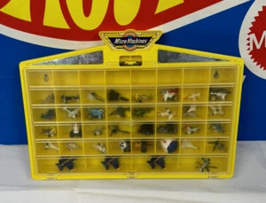 Vintage Galoob Micro Machines Super 44 Yellow Case W 36pcs Aviation Lot! Rare! - Picture 1 of 24