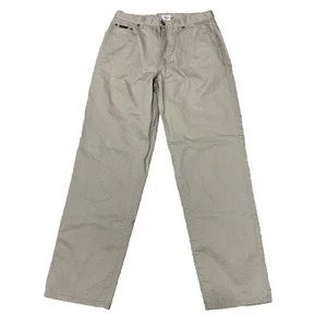 Pantalones chinos Calvin Klein Jeans caqui 32x31 ligeros 100% algodón tiro medio tostado - Imagen 1 de 9