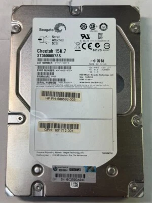 HP 586592-003 ST3600057SS 600GB 15K RPM 16MB Cache 6Gb/s 3.5" SAS HDD - Image 1 of 4