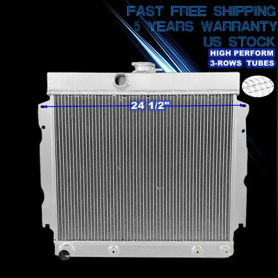 3 行散热器适用于 63 - 69 道奇 Coronet Dart Plymouth Belvedere Fury V8 22 核心 — 第 1/4 张图片