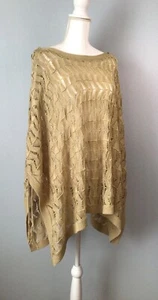 New Lauren Ralph Lauren Linen Blend Poncho Size S/M - Picture 1 of 14