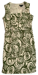 JESSICA HOWARD Womens SZ10 SunDress GREEN WHITE Sleeveless TROPICAL PRINT - Picture 1 of 9