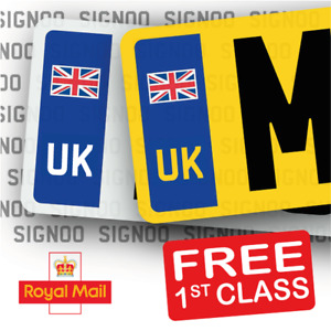 UK Car Number Plate Sticker. Vans, Lorrys, Caravan - UK, Union Jack, EU, Europe