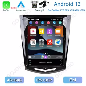 64GB Android 13 Car Stereo Radio GPS Carplay For Cadillac ATS SRX XTS ATSL CTS - Foto 1 di 23