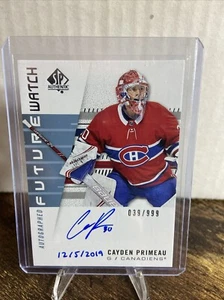 19-20 Upper Deck SP Authentic Future Watch Auto Inscribed CAYDEN PRIMEAU /999 - Picture 1 of 2