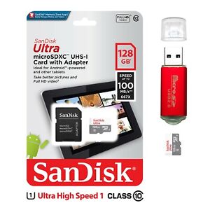 SanDisk Ultra 32GB 64GB 128GB Micro SD C10 SDHC SDXC Flash Memory TF Card Reader