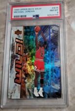 1999-00 Upper Deck MICHAEL JORDAN #W15 Wild! PSA 8 NM-MT Chicago Bulls HOF