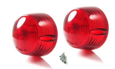 2X Red turn signal Winker Lenses for Suzuki GT250 GT185 T500 TC185 TS400 Foto 1 de 4