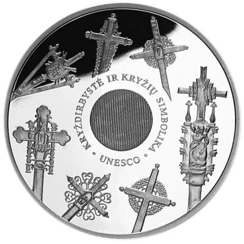 Lithuania 2008 silver coin  50 litas European Cultural Heritage - Cross crafting Cover