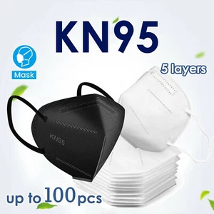 100X BULK KN95 N95 Mask Disposable Particulate Respirator Face Masks)( - Picture 1 of 14