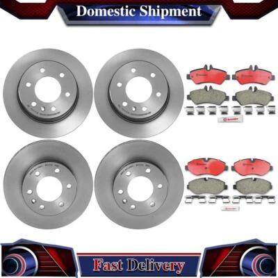 Juego de pastillas de freno de disco delanteras traseras rotor de freno para Dodge Sprinter 2500 3,0 L 2008 2007 Foto 1 de 4