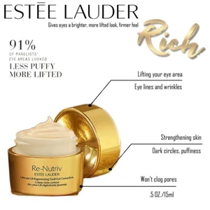 Estee Lauder Re-Nutriv Ultimate Lift Regenerating Youth Eye Creme Rich 15mL NIB - Picture 1 of 5
