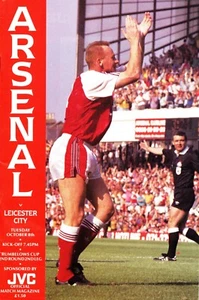Arsenal v Leicester City 1991-1992 League Cup 08/10/1991 - Picture 1 of 1