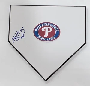 JEAN SEGURA SIGNED HOME PLATE PLAQUE PHILADELPHIA PHILLIES WORLD SERIES - Picture 1 of 2