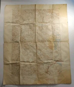 Vintage 1944 Map of Waldo Lake Oregon Geological Map U. S. Dept. Geological - Picture 1 of 10