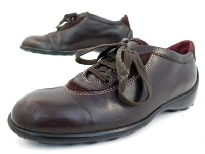 CHAUSSURES FEMME TOD'S DERBIES BASKETS CUIR MARRON TAILLE  FR 36.5 IT 35.5 - Photo 1/4
