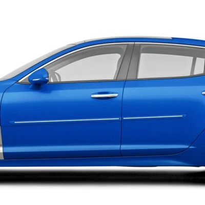 For: Kia Stinger 2018-2023 Painted Side Moldings w/ Chrome Inserts #CF-STINGER18 - Изображение 1 из 4