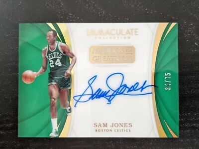 2017-18 Panini Immaculate Sam Jones Marks Of Greatness Auto /75 - Image 1 of 2