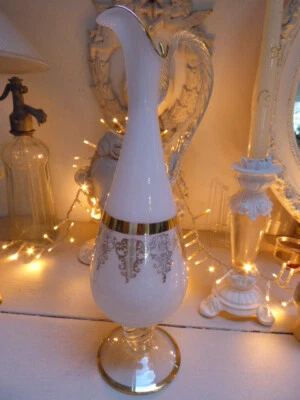 große elegante Vintage Bohemia Kristall Karaffe Murano Style seltenes Fundstück - Bild 1 von 4