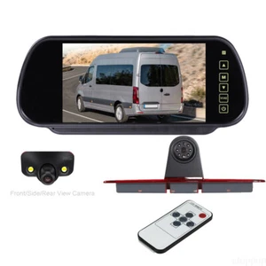 7" Mirror Monitor Front View + Reversing Camera Kit For Benz Sprinter VW Crafter - Picture 1 of 12