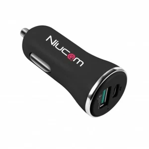 Cargador mechero coche 36W dual USB 3.0 y USB C PD Niucom para móvil o tablet . - Imagen 1 de 6