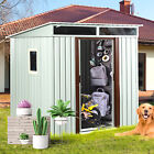 6 x 5 Large Outdoor Storage Shed with Window Floor Base Heavy Duty Storage House
