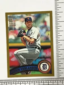 Justin Verlander #d /2011 Topps Gold #355 Detroit Tigers - Foto 1 di 2