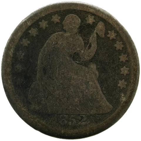 1852 (P) Type 3, Stars on Obverse Seated Liberty Half Dime Cover