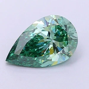 1 CT Green Pear Lab Grown Diamond For Engagement Ring - IGI Certified - Picture 1 of 4