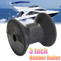 Craton SR12245-S Black 11 3/8 x 2 1/2 Inch Rubber Boat Guide Roller 
