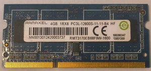 Ramaxel 4GB DDR3L Laptop RAM - RMT3170EB68F9W-1600 - PC3L-12800S SODIMM - Bild 1 von 1