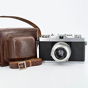 Leidolf Lordox 24×36 35mm Film Camera Lordon 50 mm f/2.8 Leather Prontor‑SV Case - Picture 1 of 18