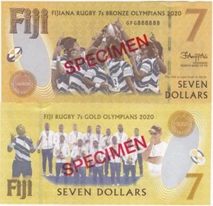 Fiji - 7 Dollars 2022 UNC P. 122s Specimen Lemberg-Zp - Picture 1 of 1