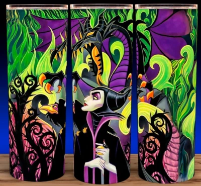Maleficent Sleeping Beauty with Dragon Green Flames Cup Mug Tumbler - Image 1 of 3